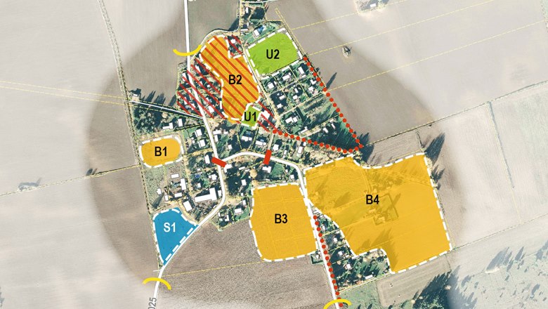 Karta över utvecklingsområden i Maspelösa.