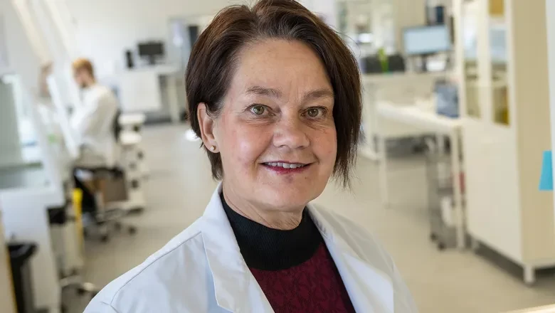 Anne Kihlgren i labbmiljö