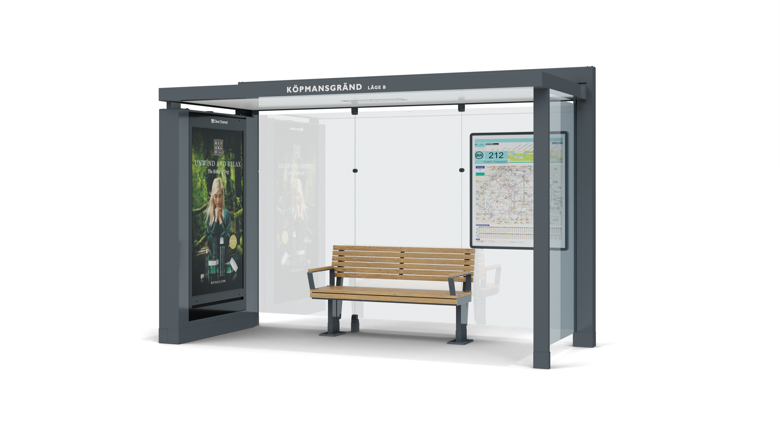 Visionsbild på en ny busskur