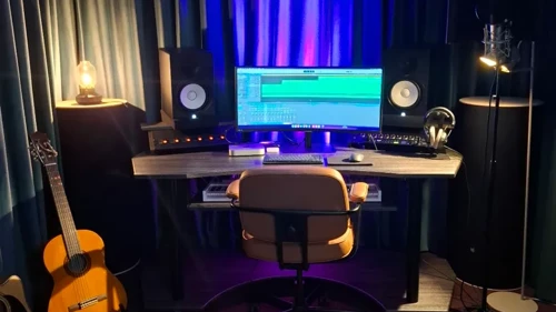 Interiörbild från musikstudio