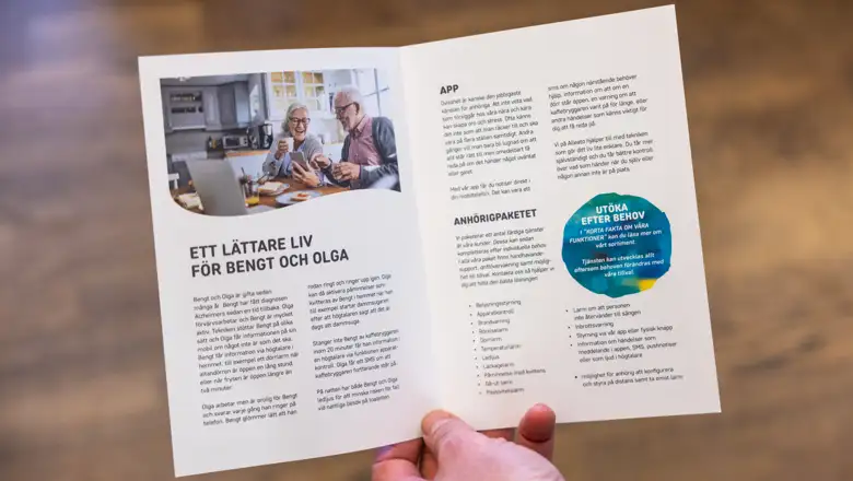 Folder med text och bilder.