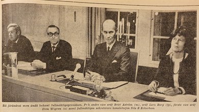 Linköpings kommuns första kommunfullmäktigesammanträde 11 december 1970 Bild: Östgöta correspondenten 1970-12-12