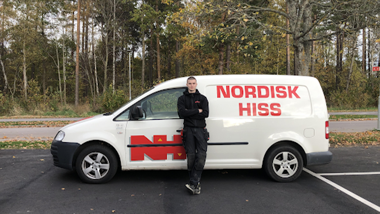 Oskar Pettersson, automatiseringstekniker på Nordisk hiss AB
