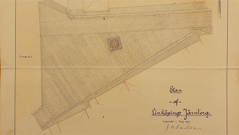 Plan över Järntorget år 1907