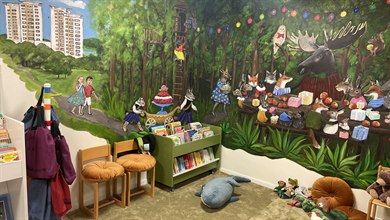 Rum för barn i Johannelunds bibliotek.