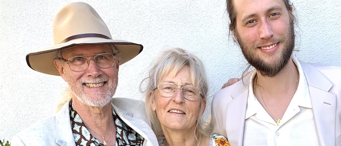 Ludwig med sin mamma och pappa